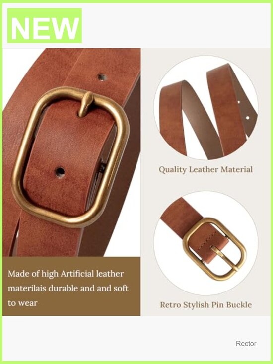 Leopard Print Leather Belt with Needle Buckle for Women Dress Party